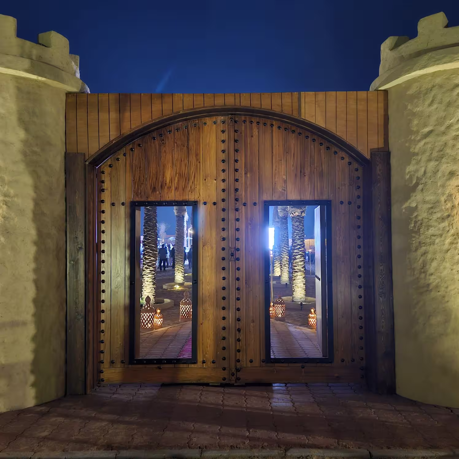 Private desert camp entrance