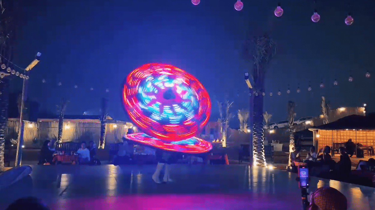Tanoura dance performance, desert camp