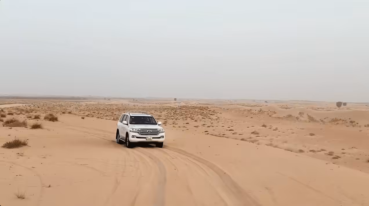 Off-road 4WD drive in the desert