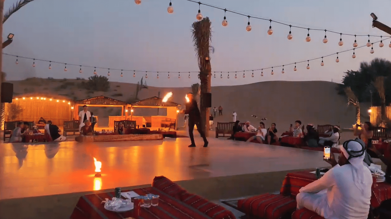 Live entertainment show, desert camp